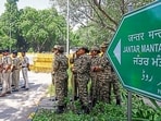 The Delhi Police released the order of denotifying Jantar Mantar as a site of protest. (HT)