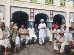 The villagers said that a seven-member coordination committee will lead the agitation, while a 31-member working committee has been formed to assign and manage different responsibilities. (HT Photo)