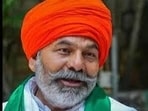 Tikait also hit-out at the Haryana government for not making arrangements for the paddy purchase and bothering the farmers. (HT File)