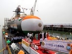 INS Vaghsheer, the sixth of Kalvari (Scorpene) class, launched from MDL on April 20, 2022.