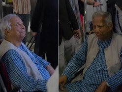 নিউ ইয়র্ক এয়ারপোর্টে মহম্মদ ইউনুস পড়লেন জনরোষের মুখে। (ছবি সৌজন্যে সোশ্যাল মিডিয়া)