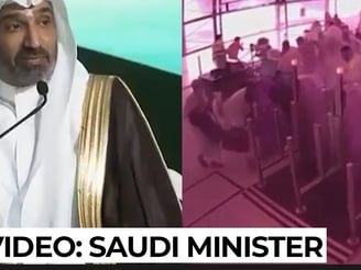 Houthis attack Riyadh: Saudi minister stops during speech as missile warning echoes across hall