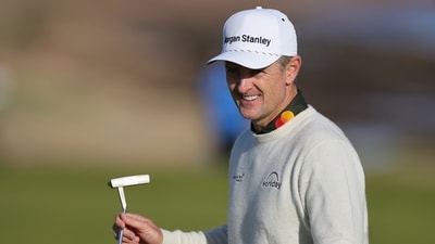 England's Justin Rose looks on during the day two of the 2026 Alfred Dunhill Links Championship at the Kingsbarns Golf Course in St Andrews (Steve Welsh/PA via AP) England's Justin Rose looks on during the day two of the 2026 Alfred Dunhill Links Championship at the Kingsbarns Golf Course in St Andrews (Steve Welsh/PA via AP)