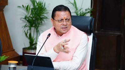 Uttarakhand Chief Minister Pushkar Singh Dhami. Uttarakhand Chief Minister Pushkar Singh Dhami.