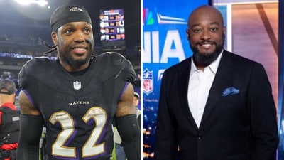Mike Tomlin avoided using Derrick Henry's name while discussing Baltimore’s Sunday Night Football matchup. (L - Instagram @last_king_2 ; R - X @CoachTomlin)