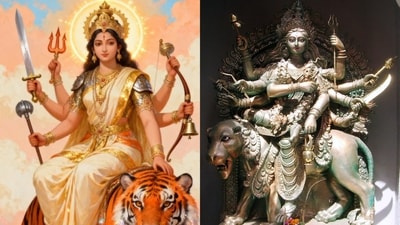 Sharad Navratri Day 3 of 2026: Maa Chandraghanta brings for spiritual seekers. (Photos: X) Sharad Navratri Day 3 of 2026: Maa Chandraghanta brings for spiritual seekers. (Photos: X)