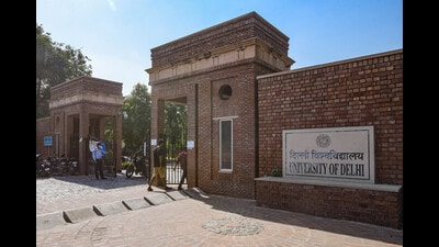 DU vice-chancellor Yogesh Singh said the proposals, approved at an emergency meeting of the university’s highest statutory decision-making body, would now be forwarded to the Union ministry of education for approval of grant-in-aid. (HT PHOTO)