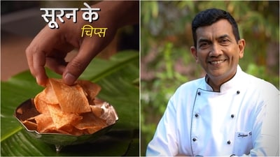 Chef Sanjeev Kapoor’s suran chips are an easy, savoury addition to a Navratri menu. (Instagram) Chef Sanjeev Kapoor’s suran chips are an easy, savoury addition to a Navratri menu. (Instagram)