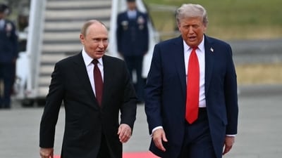 President Donald Trump and Russian President Vladimir Putin in Anchorage, Alaska, Aug. 15, 2025.