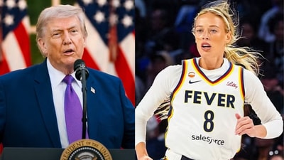 Donald Trump praised Sophie Cunningham’s appearance while questioning her scoring ability, bringing fresh attention to her views on transgender athletes. (DonaldTrump/Instagram, Sophie cunningham/Instagram) Donald Trump praised Sophie Cunningham’s appearance while questioning her scoring ability, bringing fresh attention to her views on transgender athletes. (DonaldTrump/Instagram, Sophie cunningham/Instagram)