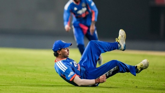 India's Abhishek Sharma during the second T20I cricket match of a series between India and the West Indies.