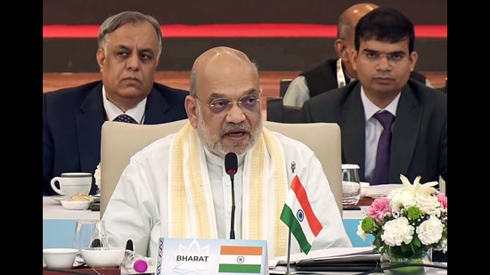 Shah called for a whole-of-region approach to tackle drug smuggling and sought cooperation from the Bay of Bengal Initiative for Multi-Sectoral Technical and Economic Cooperation (BIMSTEC) member countries. (ANI Video Grab)
