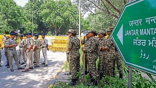 The Delhi Police released the order on denotifying Jantar Mantar as a site of protest on Monday.
