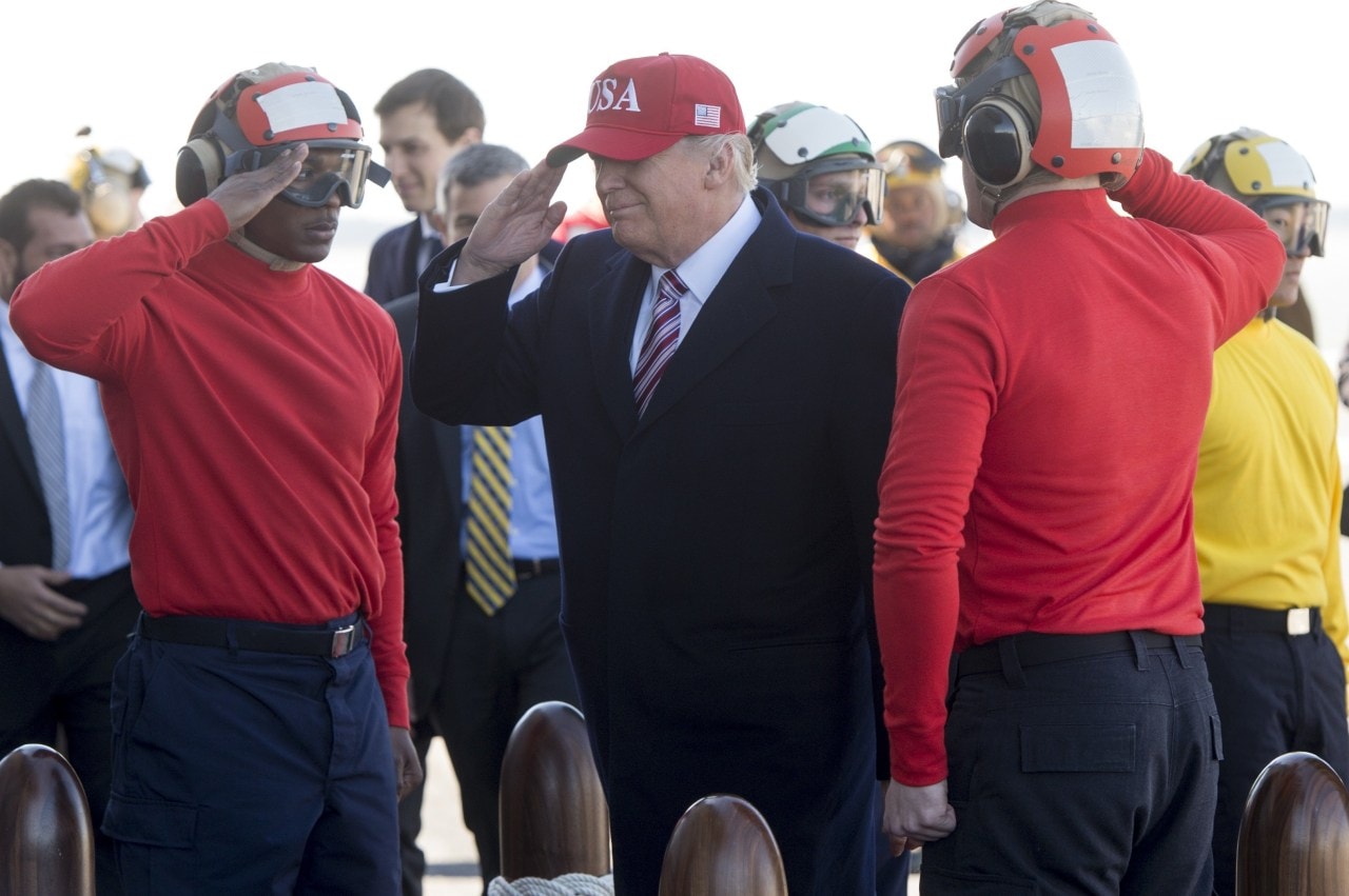 It was during a tour of the USS Gerald R. Ford in in 2017 when Trump says the idea was born.
