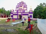 Gram it: The festive spirit is taking shape in Noida’s Sector 34, where artists are putting the finishing touches to a Durga Puja pandal inspired by Kolkata’s grand celebrations. This year, this pandal is themed on Debir Diptimoy Debalay or 'Kolkata, Radiant Abode of the Divine Mother’. This draws on the city’s distinctive puja aesthetics with its towering structure and vibrant purple accents, which are being set up to welcome devotees from the evening of October 16.