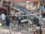 A building collapse in Satya Niketan killed 5 DU students. (HT Archive)