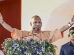 Chief minister Yogi Adityanath Yogi Adityanath addressing a convention in Varanasi held in support of BJP candidates for the Legislative Council elections (Teachers’ and Graduates’ constituencies). (PTI PHOTO)