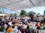 Tensions escalated in Mansa after the murder, with Jhota’s supporters vandalising the medical shop and his family refusing to cremate his body. (HT Photo/Sanjeev Kumar)