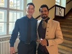 Randeep Hooda with John Cena on the sets of the Matchbox movie.
