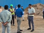 The action comes amid a crackdown on unauthorised RMC plants across Gurugram. (HT Photo)
