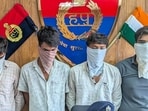 The suspects in custody on Tuesday. (HT Photo)
