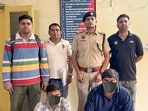 Vikrant and Naveen Kumar, two suspects who were arrested in Noida and Delhi for involvement in a  <span class='webrupee'>₹</span>92 lakh fraud with an automobile spare parts firm in Faridabad after hacking its official email account, in Faridabad, India, on Tuesday, 13 October 2026.