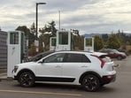 An EV charging station with a view in Port Angeles, Wash.