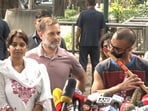 Congress MP Rahul Gandhi at a press conference on Wednesday