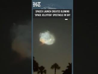 Giant Glowing ‘Space Jellyfish’ Spreads Across Florida Sky After SpaceX Launch  | HT