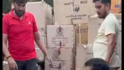 According to investigators, the crime branch received information about firecrackers being stored illegally and conducted a raid at the godown. According to investigators, the crime branch received information about firecrackers being stored illegally and conducted a raid at the godown.