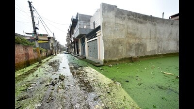 As flood-hit families return from rented rooms to homes filled with silt and ruined belongings in Faizullaganj, skin allergies and mounting repair costs add to their woes. (Deepak Gupta/HT) As flood-hit families return from rented rooms to homes filled with silt and ruined belongings in Faizullaganj, skin allergies and mounting repair costs add to their woes. (Deepak Gupta/HT)