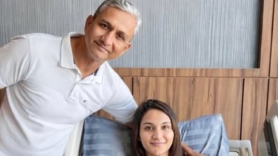 Anaya Bangar with Sanjay Bangar