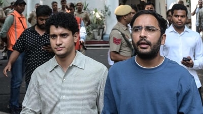 CJP chief spokesperson Saurav Das and national spokesperson Ashutosh Ranka were detained by the Delhi Police on Tuesday morning. (AFP)