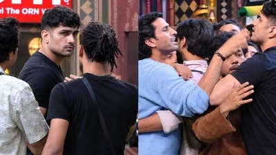 Nakul Dhull and Gullu get into a physical fight in Bigg Boss 20. Nakul Dhull and Gullu get into a physical fight in Bigg Boss 20.