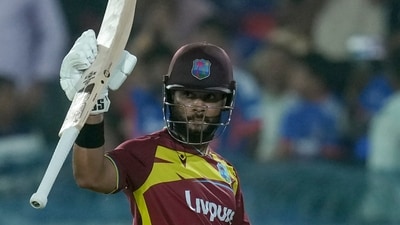 Shai Hope continued his glorious form, as he stood tall after scoring his second century of the T20I series. With this ton, Hope broke Chris Gayle's record of slamming the most number of hundreds for West Indies in T20Is. (PTI)