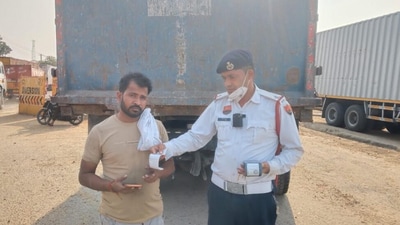 Officials said this was the highest challan and fine pendency detected during vehicle checks in Gurugram till now. (Sourced)