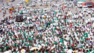 The protest began on Tuesday over demands related to sugarcane and ethanol prices. (PTI) The protest began on Tuesday over demands related to sugarcane and ethanol prices. (PTI)