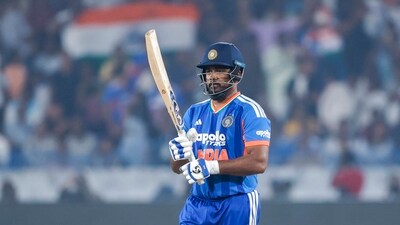 Sanju Samson got India off to a flying start as he slammed 56 from 23 balls. (CREIMAS)