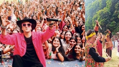 Videos and pics of DJ Sumit Sethi performing at Indraprastha College for Women went viral on DU pages. Videos and pics of DJ Sumit Sethi performing at Indraprastha College for Women went viral on DU pages.