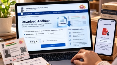 Aadhaar holders can download a digitally signed electronic copy of their Aadhaar through the UIDAI portal (AI Generated Representational Image ) Aadhaar holders can download a digitally signed electronic copy of their Aadhaar through the UIDAI portal (AI Generated Representational Image )