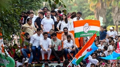 "The Constitution has been torn up and thrown away. We are fighting together to restore democratic rule, genuine democratic rule in this country,” Gandhi said after hosting leaders at his 5, Sunehri Bagh Road residence. (PTI)