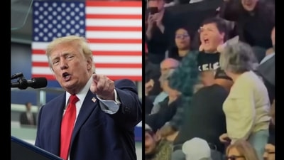 The incident took place at a rally in Youngstown, Ohio, on Monday. (PTI; X/@catrina_nortena) The incident took place at a rally in Youngstown, Ohio, on Monday. (PTI; X/@catrina_nortena)