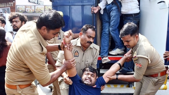 On Saturday, October 10, about 41,000 security personnel turned the Capital into a fortress on Saturday to thwart the planned protest and launched an unprecedented clampdown that saw the detention of 7,000 people and left large chunks of Delhi deserted. (File/ANI)
