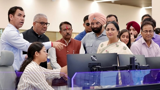 The new monitoring stations have been installed at Ghummanhera, Chhawla, Karala, Hastsal, Jharoda Kalan, Burari, Narela, Maidan Garhi, Nangloi, Vasundhara Enclave and Badarpur, among others. (@gupta_rekha/X )