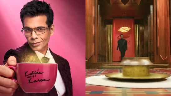Step inside the final season of Koffee With Karan set: Plush rust couch and Mumbai-inspired murals