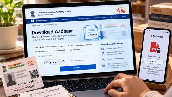 Aadhaar holders can download a digitally signed electronic copy of their Aadhaar through the UIDAI portal(AI Generated Representational Image )
