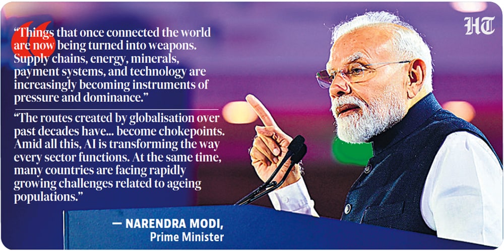 PM Narendra Modi's address (HT Graphic) PM Narendra Modi's address (HT Graphic)