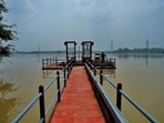 Delhi gets most of its water from nine treatment plants with a combined capacity of 864 million gallons per day. (HT FILE PHOTO)