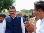 Maharashtra chief minister Devendra Fadnavis arrives at Talegaon, in Pune on Wednesday. He has appealed to sugarcane protesters to allow sugar mills to begin crushing operations early, citing lower cane production and financial pressures on mills. (ANI)