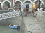 Mumbai, India – 14 Oct 2026: The closure of Jetty No. 5 at the Gateway of India, in Mumbai, India, on Wednesday, 14 Sept 2026. (Photo by Bhushan Koyande/HT Photo)